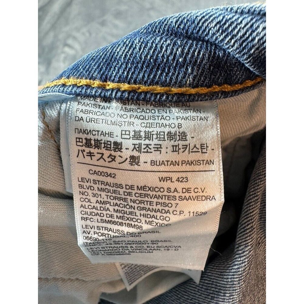 Levi's 505 Regular‎ Straight Fit Jeans Men's 32x30 Blue Medium Wash Distressed - Picture 8 of 10